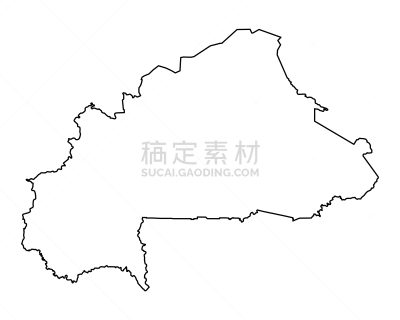 布基纳法索,分离着色,白色,矢量,图像