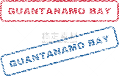 纺织品,关塔那摩湾,橡皮章,红色,蓝色,材料,图像,矢量,发狂的,设计