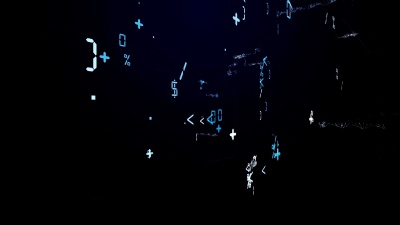 由交互式数字和符号组成的大脑图标。电子脑人工智能