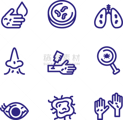 细菌,成一排,化学制品,厚的,计算机图标,时尚,症状,健康保健,有毒物质,人