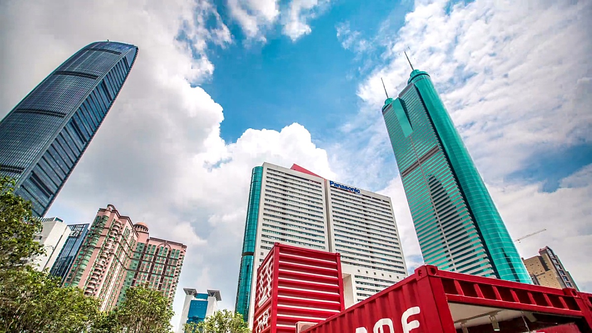 深圳最高建筑的Timelapse视频
