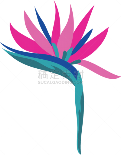 tropical heliconia exotic plant icon