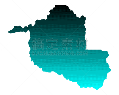 朗多尼亚洲,分离着色,联邦大楼,绿松石,矢量,巴西,绿色,蓝色,旅行