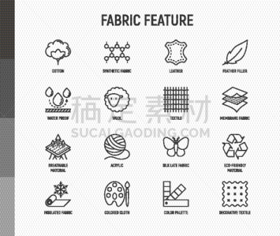 纺织品,棉,环境保护,细的,绘画插图,皮革,丝绸,计算机图标,矢量,材料