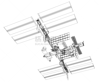 太空船,轮廓,矢量,未来,空间站,几何形状,蓝图,技术,火箭,车站