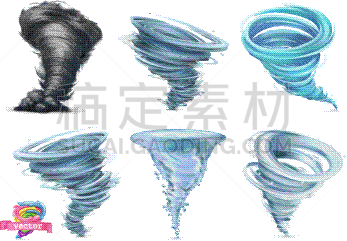龙卷风,三维图形,飓风,图标集,水,力量,风,迅速,天气,暴风雨