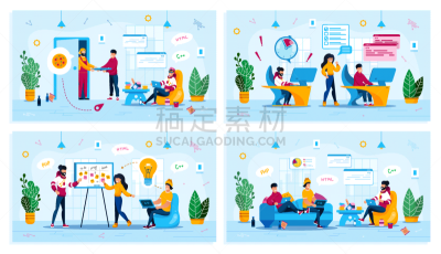 矢量,概念,数字化显示,商务,工程师,技术,垃圾,女人,计算机软件,想法