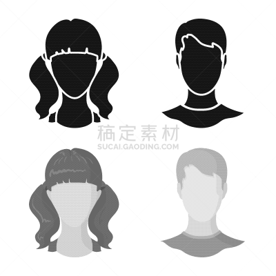 标志,设计师,分离着色,假发,男人,肖像,图像,布置,摄影,收集