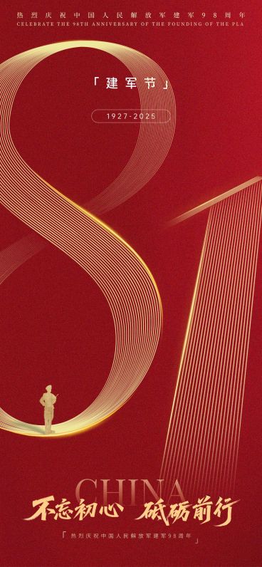 建军节通用节日祝福喜庆感预览效果