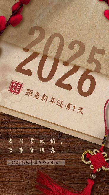 跨年倒计时元旦日历翻页实景预览效果