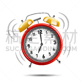 响亮的,红色,分离着色,白色背景,闹钟,运动,背景分离,铬合金,倒计时,古董