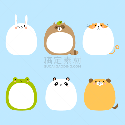 狸子,青蛙,狗,动物,兔子,文字,可爱的,熊,盒子,宠物