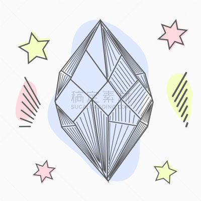 水晶,玫瑰,动物手,叶子,蛾,线条画,华丽的,谷物,几何形状,绘制