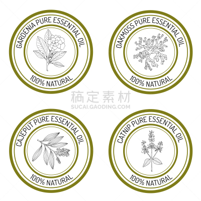标签,香熏油,清新,华贵,自然美,芳香疗法,精华液,植物,栀子,布置