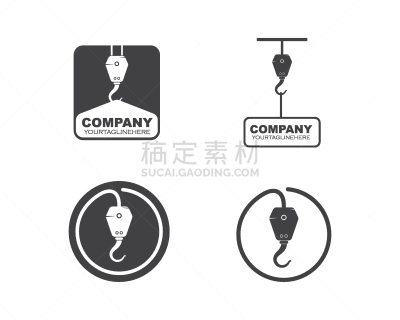 品牌名称,矢量,绘画插图,起重机,吊钩,商务,货物集装箱,金属,绳子,符号
