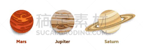 行星,矢量,绘画插图,有序,复古风格,火箭,柔和色,儿童,三维图形,星系