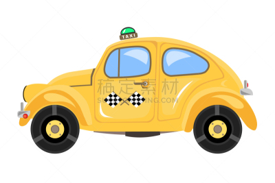 汽车,绘画插图,卡通,城市,符号,矢量,侧面视角,40-80年代风格复兴,多层效果,运输
