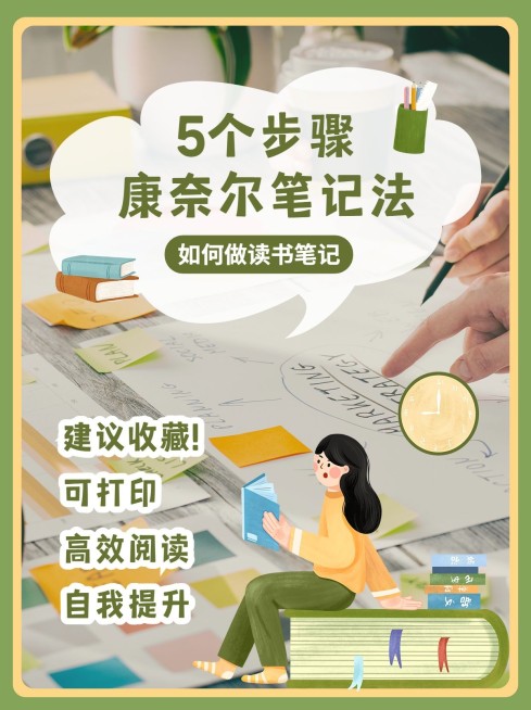 简约轻设计学习分享插画小红书配图预览效果