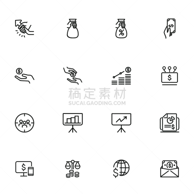 成一排,利率,图标集,贷款,商务,图表,简单,模板,细的,品牌名称