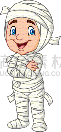 木乃伊化的,分离着色,衣服,古服装,动画片,儿童,过时的,可爱的,十月,问候