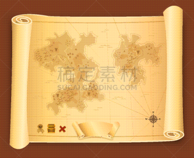羊皮纸,卷,秘密,古老的,黄金,手稿,骷髅图,信函,海洋