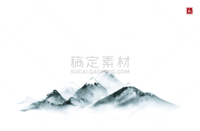传统,山脉,水墨画,墨水,黑色,雪,烟灰墨,围棋,动物手,地狱