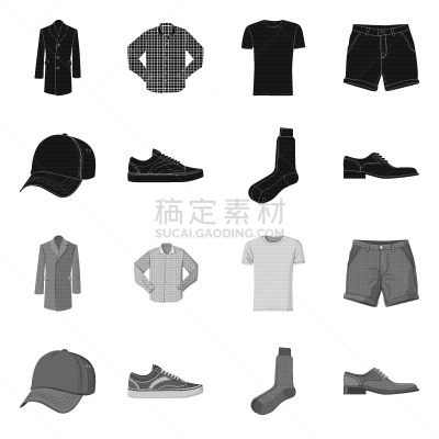 衣服,男人,图标,商务,彩色运动茄克,运动,纺织品,鞋具,鞋子,模板