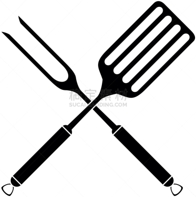 银餐具,刮刀,图标,商业厨房,分离着色,格子烤肉,晚餐,厨房器具,叉,午餐