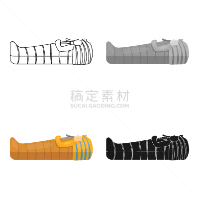 分离着色,法老,石棺,漫画,高雅,图标,旅途,考古学,非洲,古老的