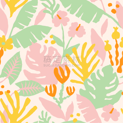 现代,背景,植物学,水果,植物群,蜡笔画,热带雨林,抽象拼贴画,高雅