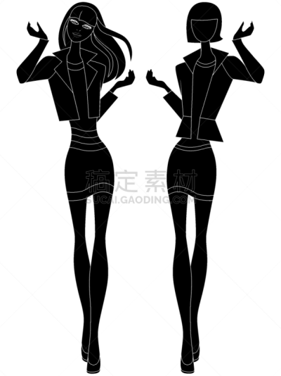女孩,漏字板,苗条,抽象,秘书,简单,现代,女人,自然美,裙子