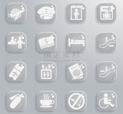 机场,图标集,疤,警卫人员,人,男人,简笔人物画,忠告,服务