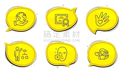 社会责任,标志,计算机图标,矢量,似人脸,女人,布置,爱,下降