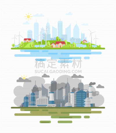 绘画插图,城市,平坦的,矢量,地形,与众不同,活力,气候,有序