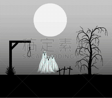 怪异,鬼,三个物体,背景,夜晚,事件,十月,偏好,概念