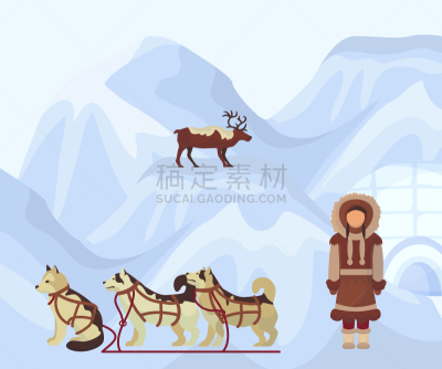 因纽特人,人,北,传统,传统服装,阿拉斯加,遥远的北方,人类居住地,雪,加拿大