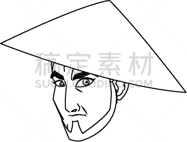 男人,性格,设计师,勇士,日本武士,似人脸,分离着色,创造力,亚洲,传统