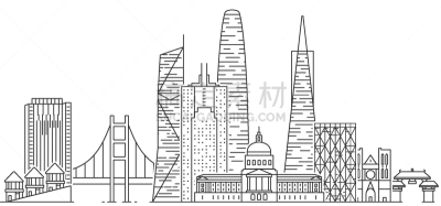 城市天际线,美国,旧金山,旅途,商务,名声,直的,加利福尼亚,建筑,剪影