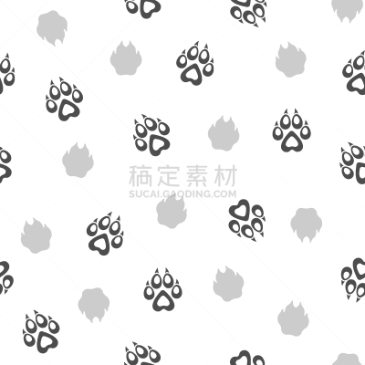狗,四方连续纹样,宠物,分离着色,白色,脚印,野生动物,图像,猫,矢量