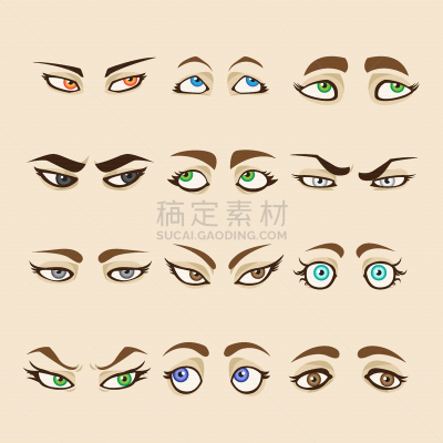 女人,动物眼睛,黄色,铂,颜色,图像,矢量,黄玉,玉器,收集