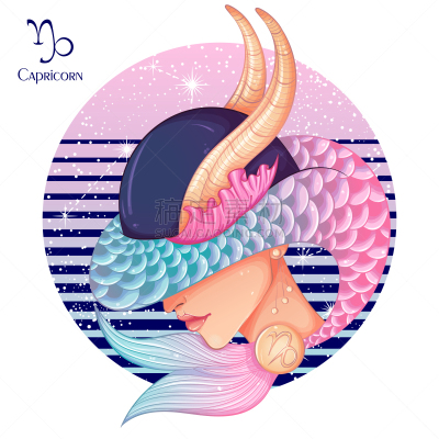 摩羯座,背景分离,肖像,女人,人的脸部,绘画插图,人体,标签,时尚,魅力