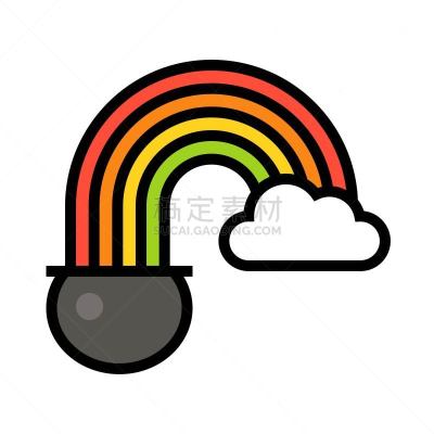 圣帕特里克堂区,金罐,矢量,家庭,彩虹,白昼,娱乐活动,圣帕特里克节,图像,无人