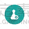 白色,分离着色,钱袋,图标,商务,百万富翁,市场营销