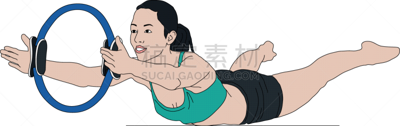 女人,运动竞赛,撒谎者,可爱的,分离着色,白色,瑜伽,专心,锻炼,休闲