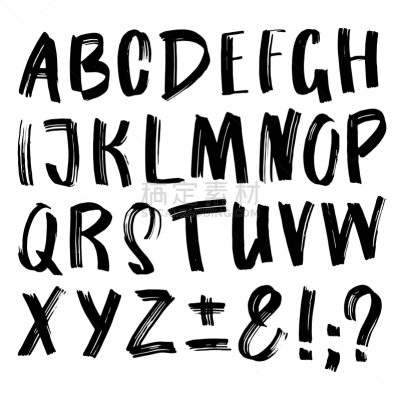 字母,粗糙的,文字,符号,矢量,字体,白色背景,英格兰,黑色,手写