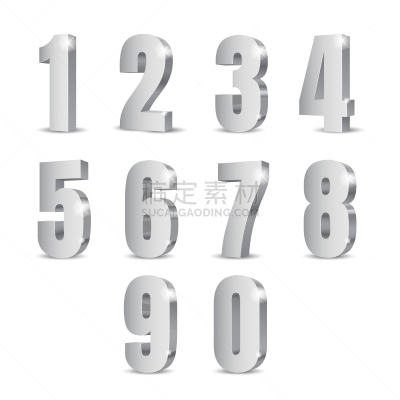 三维图形,时尚,银色,数字,荧光笔,闪亮的,数字9,数字7,背景分离,华贵