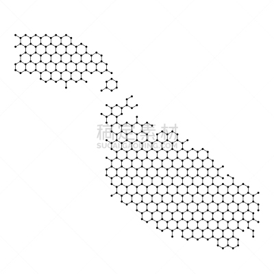 分子结构,绘画插图,未来,六边形,矢量,抽象,黑色,形状,马耳他