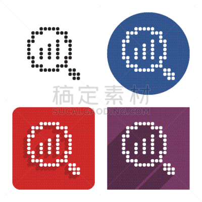 放大镜,四个物体,斑点,计算机图标,一个物体,形状,圆形,白色,生长