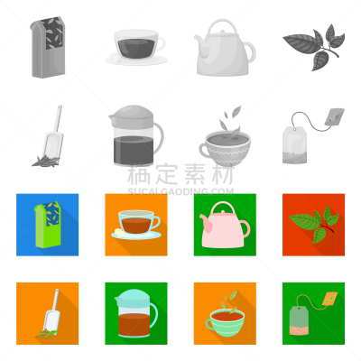 健康食物,符号,绿色,黑色,瓷器,热,清新,农业,花,收集
