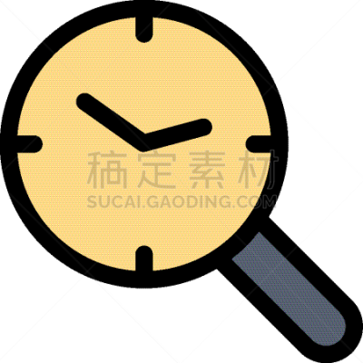 钟,计算机图标,平坦的,彩色图片,商务,计算机,倒计时,搜寻,观看,研究